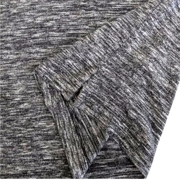 Loft Charcoal Gray Space Dye T-Shirt Mini Dress Relaxed Fit, Medium - Picture 5 of 5